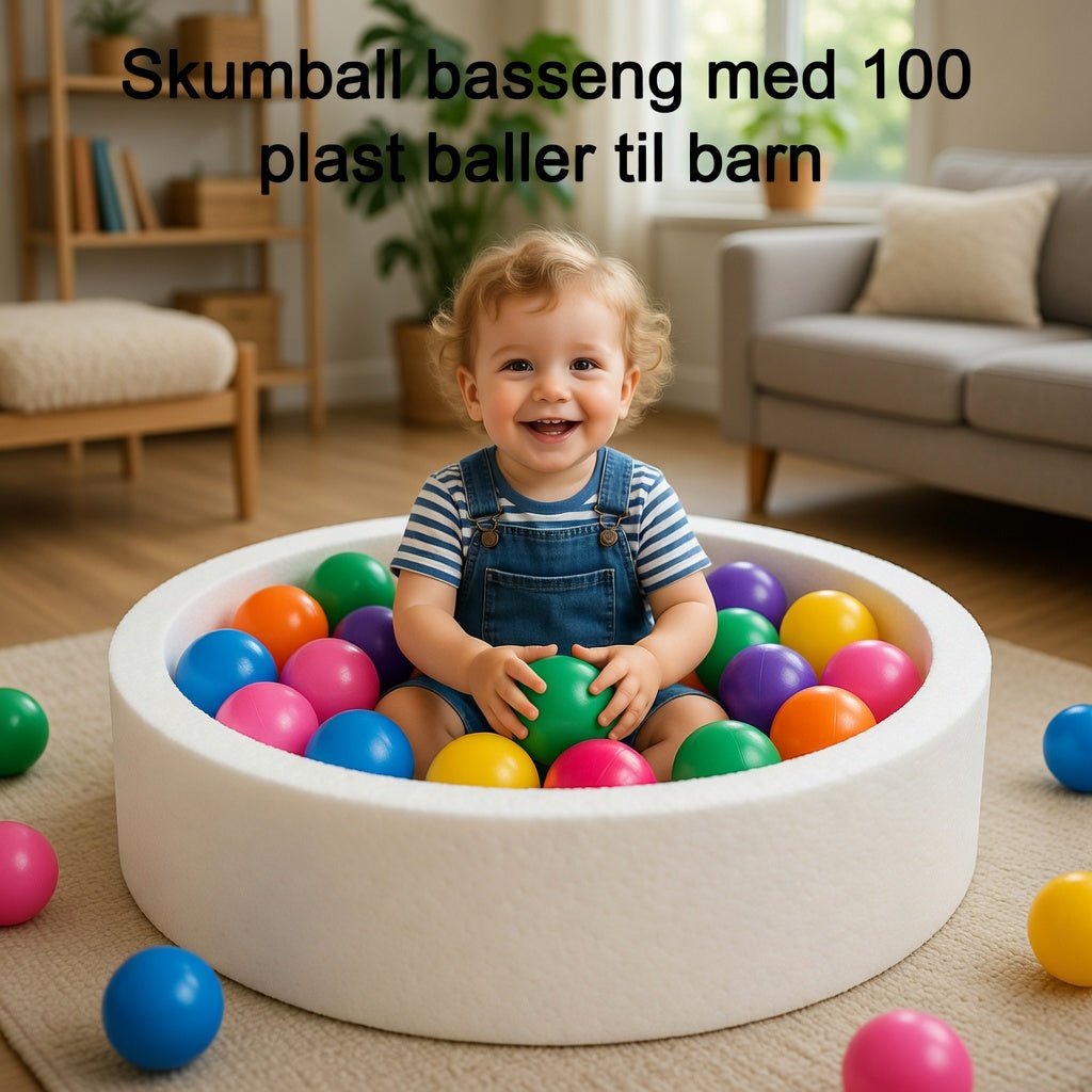 Populær Nyhet hoss oss, Skumball basseng i teddystoff med 100 fargerike baller - Babybodyer
