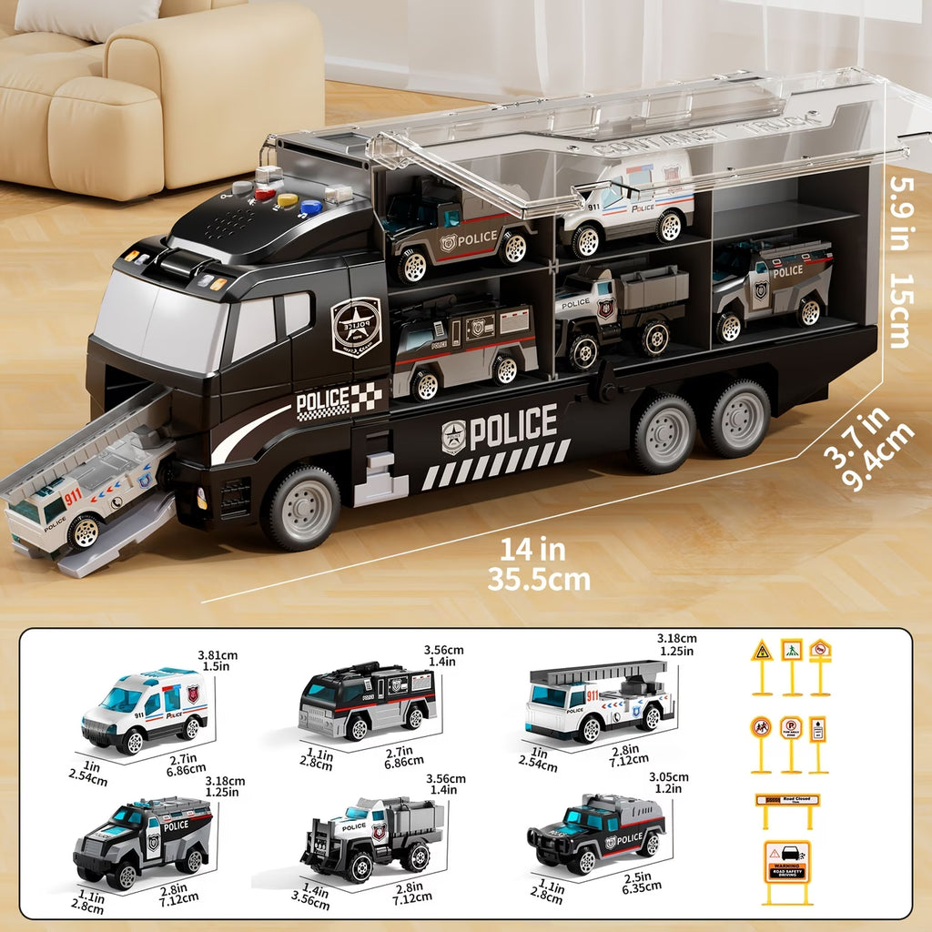 Politilastebil leke til barn