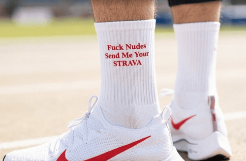 Fuck Nudes, Send Me Your Strava Sokker Unisex – i 37 - 41
